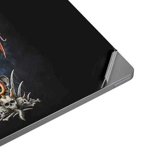 Gothic Dragon & Skull Cross by Sarah Richter Universal Laptop 16.6in (13.4 x 9.7in) Skin